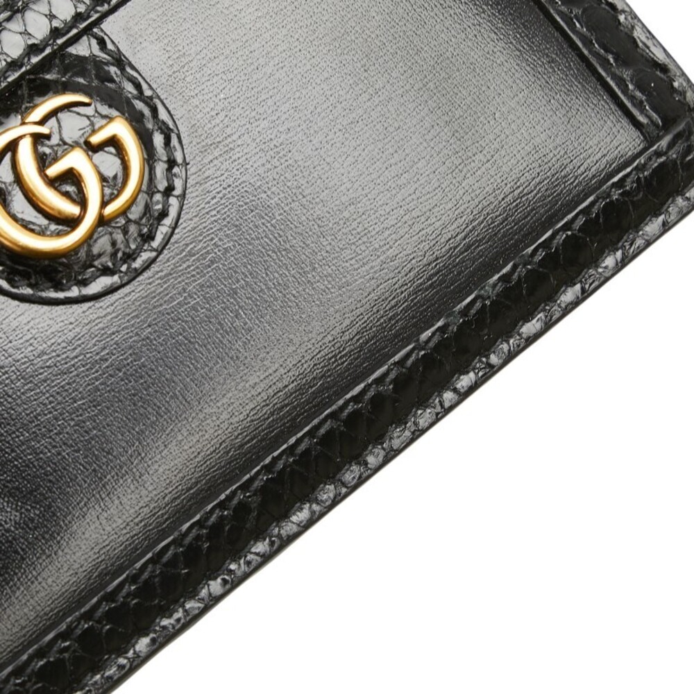 Gucci Python Fragment Wallet Black Leather - image 6